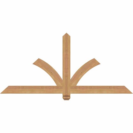 Ekena Millwork Redmond Smooth Timber Gable Bracket, Western Red Cedar, 60"W x 27"H x 1 1/2"D x 3 1/2"F, 11/12 Pitch GBW060X27X0204RED00SWR